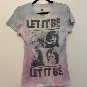 Hand dyed vintage Beatles t shirt